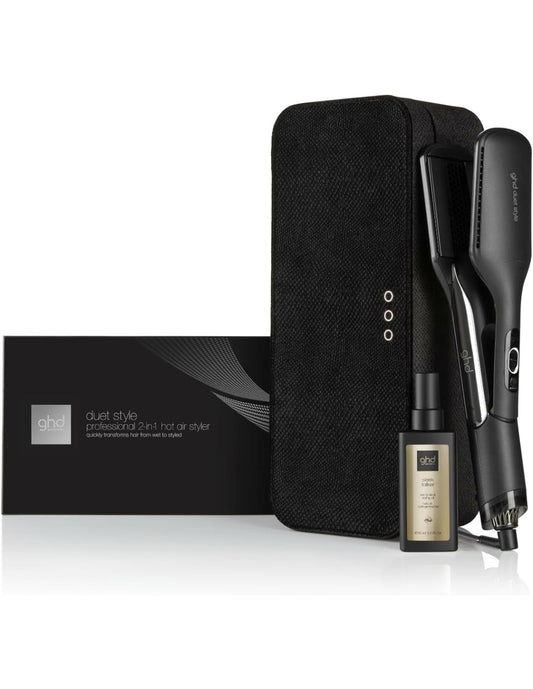 GHD Duet Style Limited Edition Piastra Asciugacapelli 2 in 1 Nera + GHD Sleek Talker 95 ml
