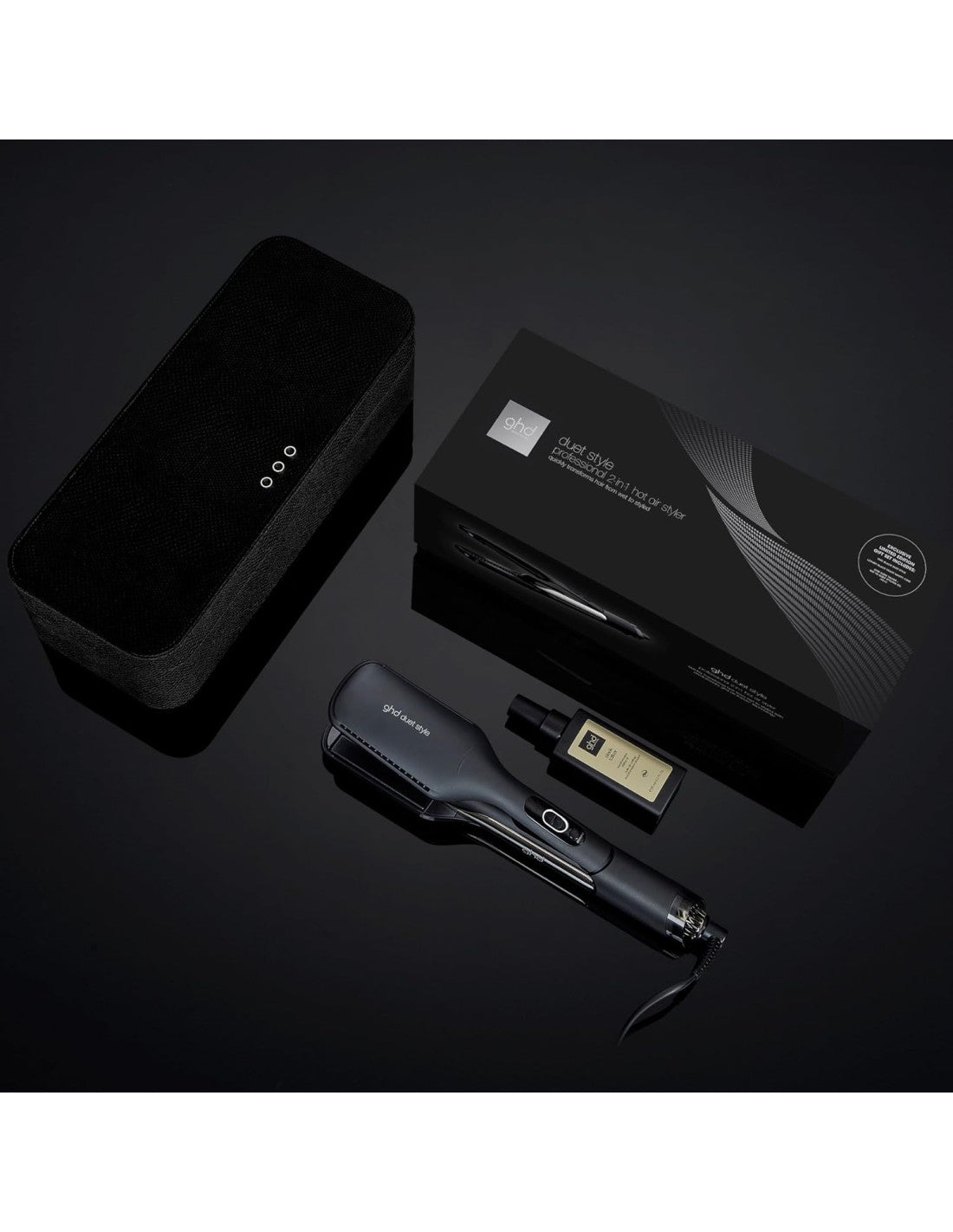 GHD Duet Style Limited Edition Piastra Asciugacapelli 2 in 1 Nera + GHD Sleek Talker 95 ml