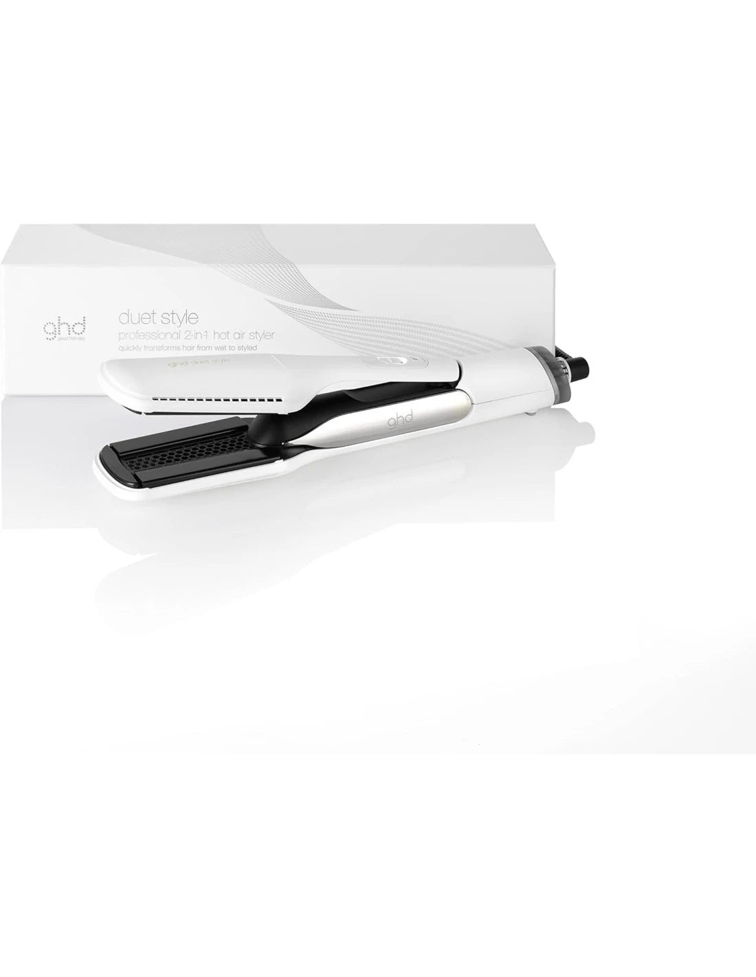 GHD Duet Style Piastra Asciugacapelli 2 in 1 Bianca